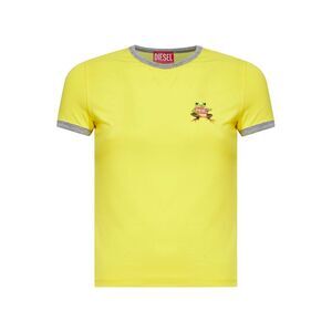 Diesel Women Yellow Jersey T-Uncuties-Long-S11 T-Shirt